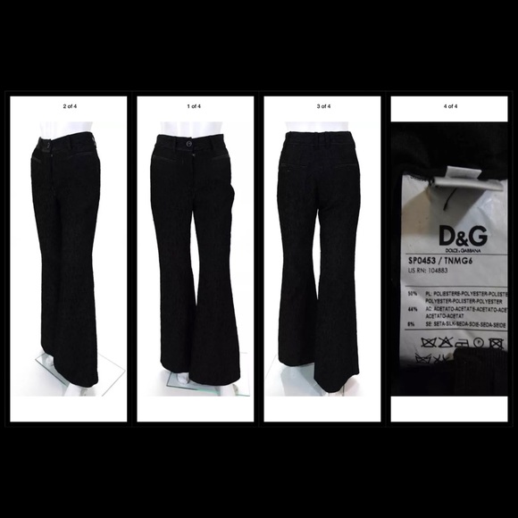 Dolce & Gabbana Pants - Dolce &Gabbana metallic black textured  pants 38